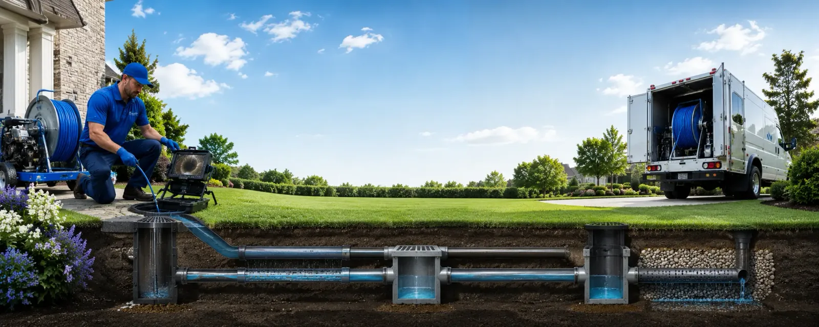 Outdoor drain cleaning information for Center Junction, IA
